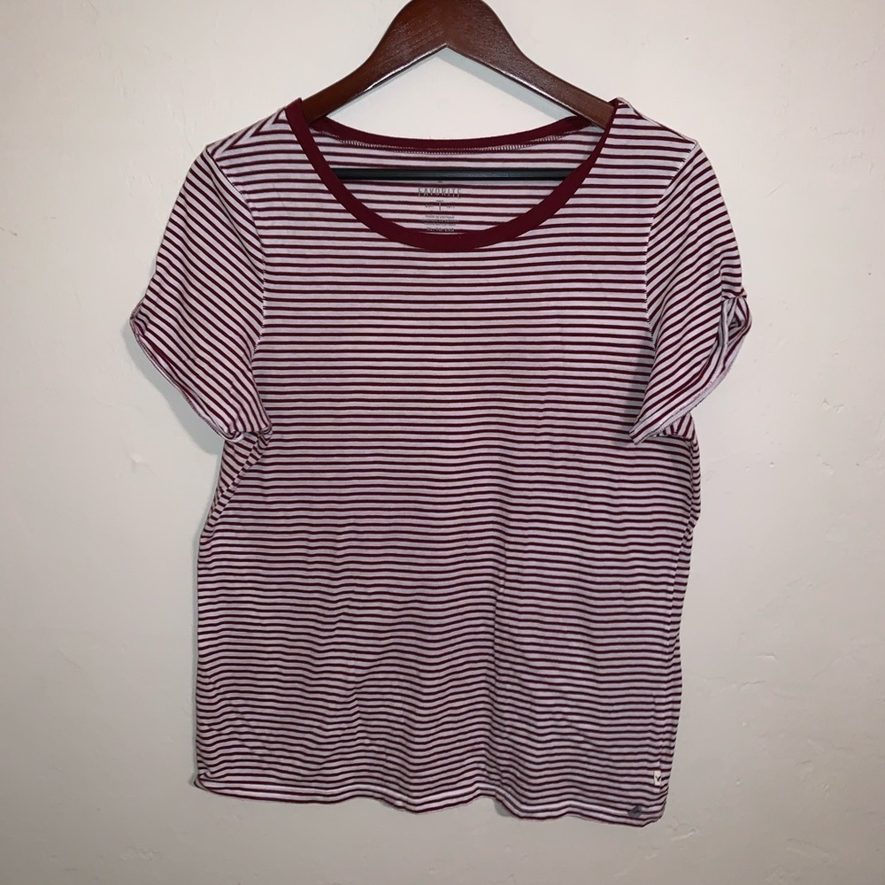 American Eagle Outfitters Women's Striped Short Sleeve Tee